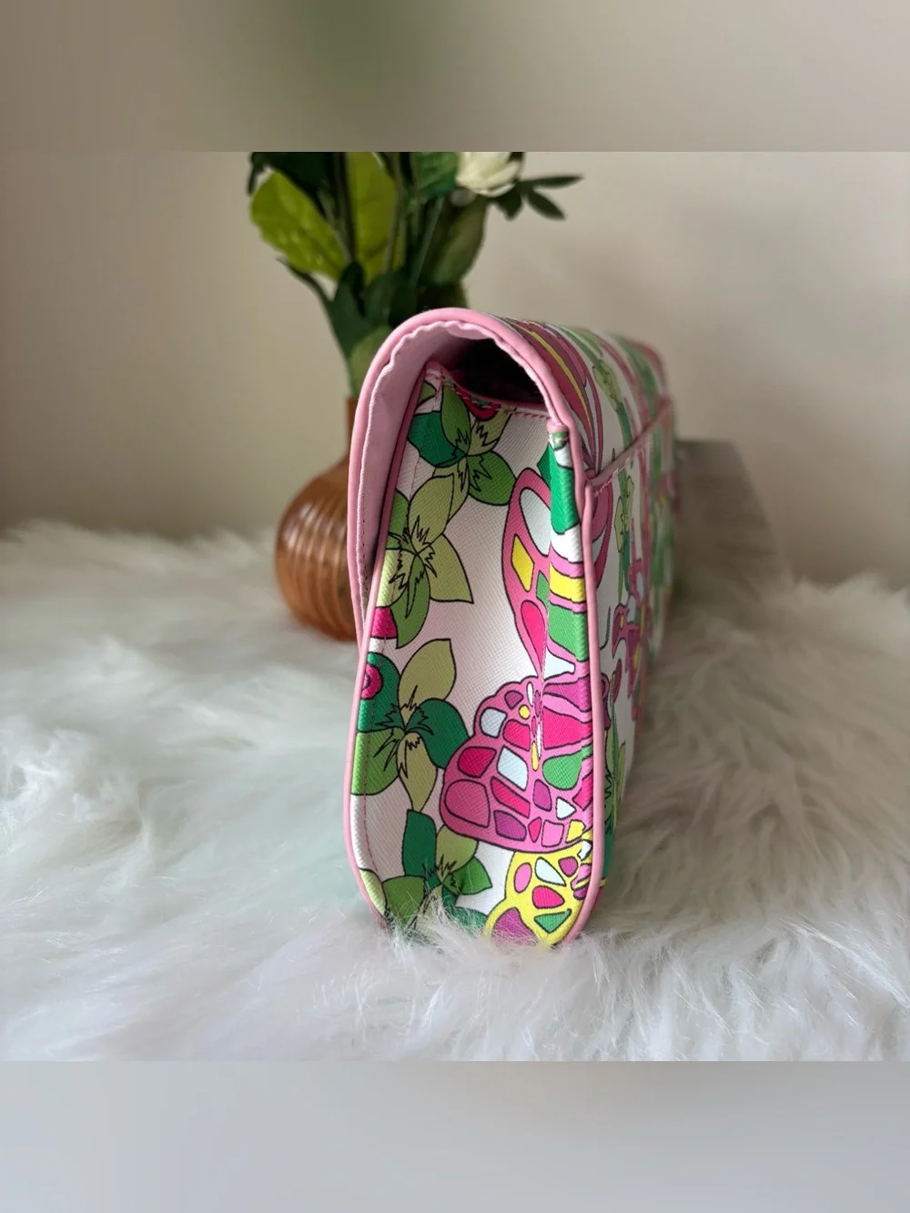 Trina Turk Women Clutch Purse in  “Butterfly” Print  Multicolored NWOT